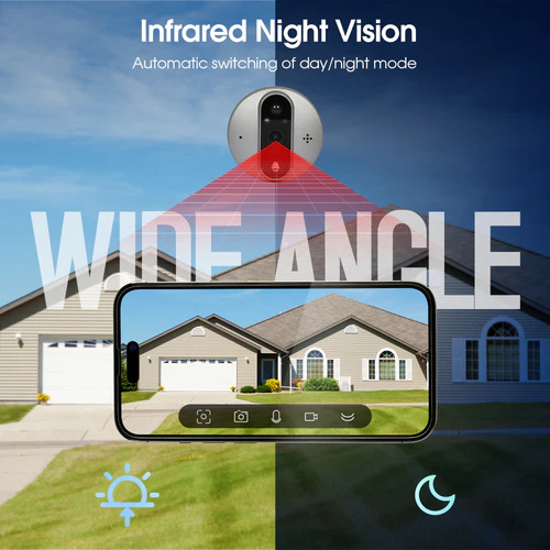 Smart Peephole Viewer Door Bell Camera