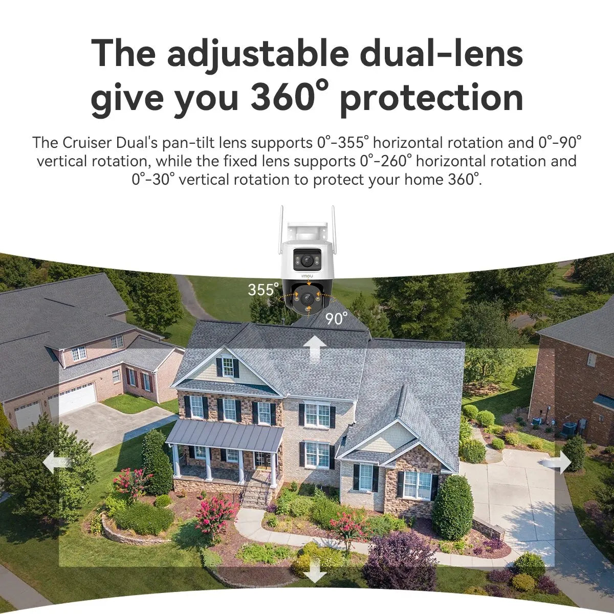 Wireless Dual Lens Outdoor Security Camera