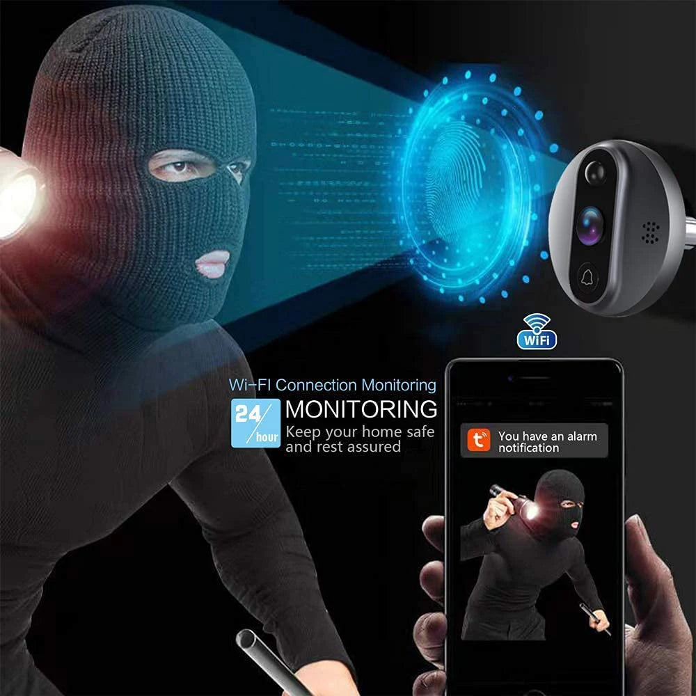 Smart Peephole Viewer Door Bell Camera