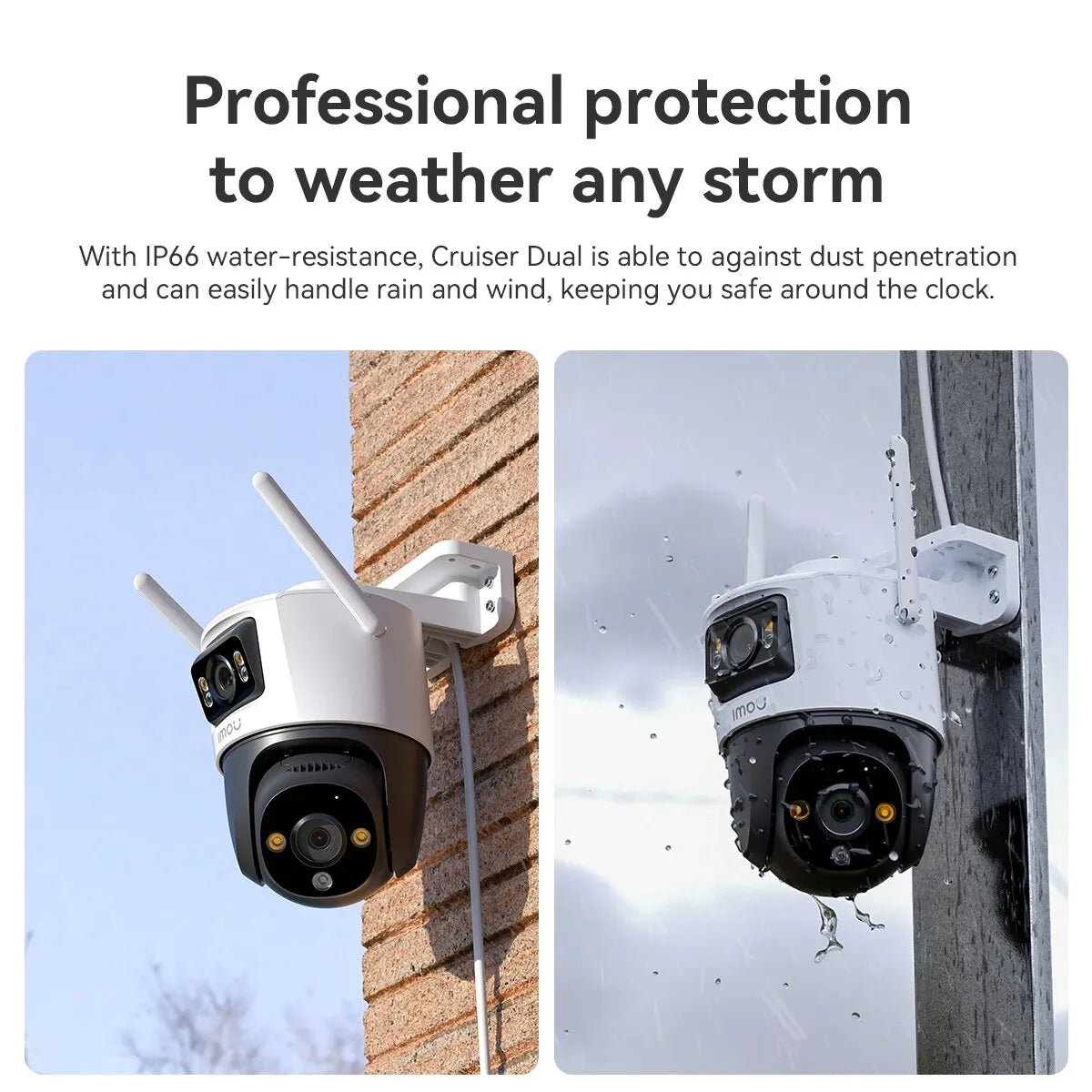 Wireless Dual Lens Outdoor Security Camera