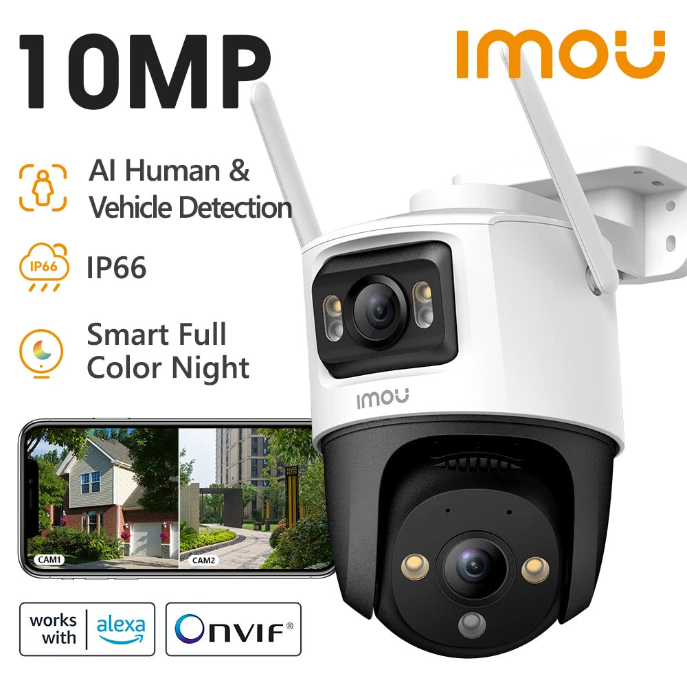 Wireless Dual Lens Outdoor Security Camera