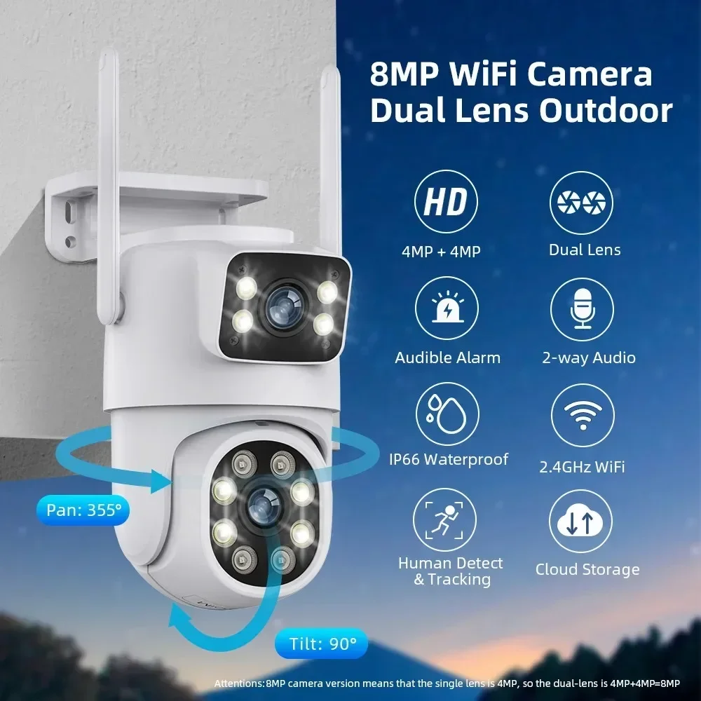 Dual Lens Wireless Security Camera